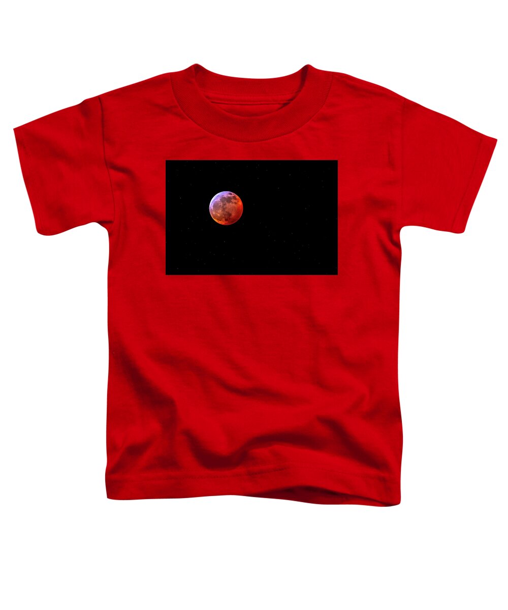 Moon Toddler T-Shirt featuring the photograph Super Blood Wolf Moon by Allin Sorenson