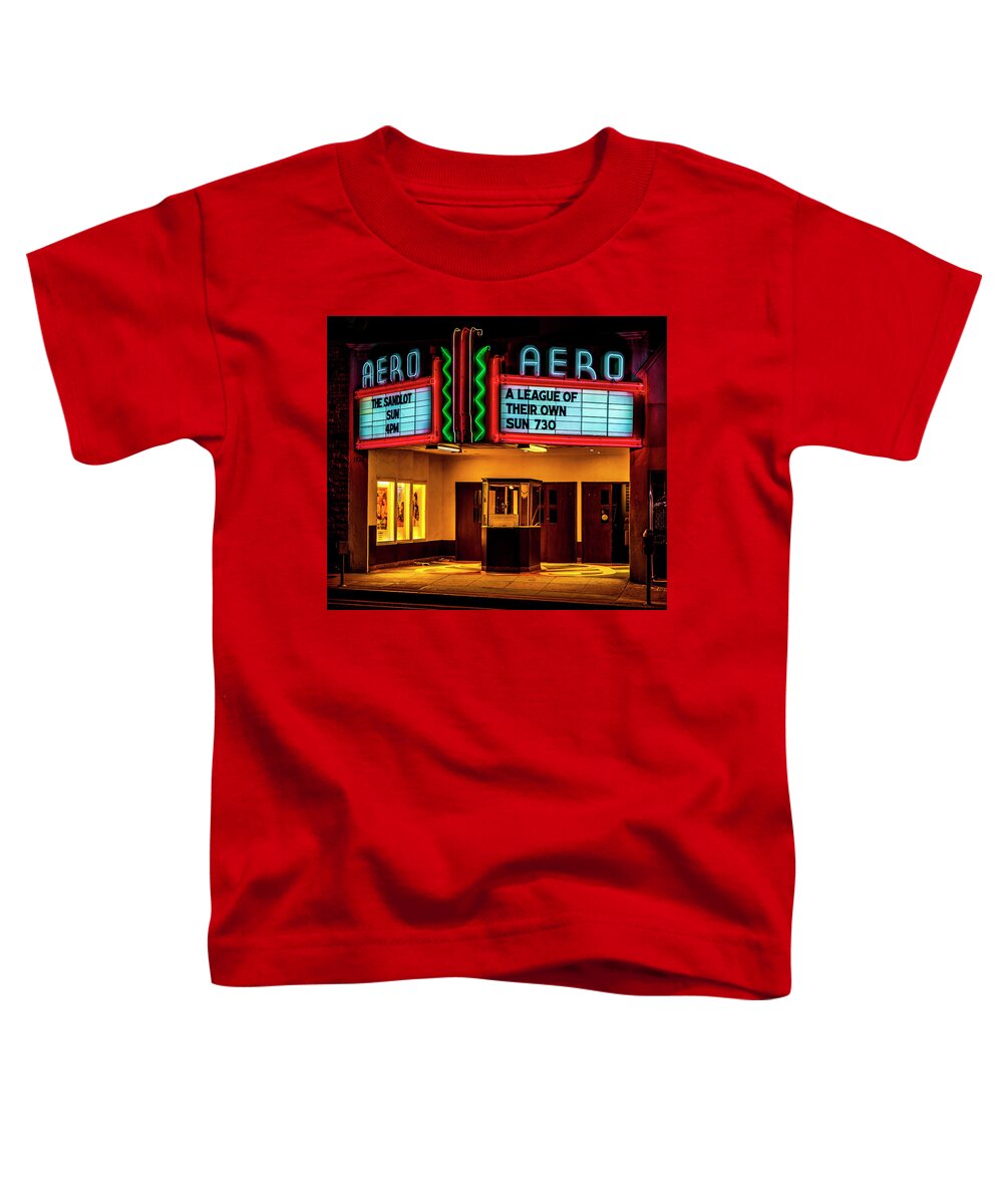 Theater Toddler T-Shirt featuring the photograph The Aero Theater - A League Of Their Own by Gene Parks