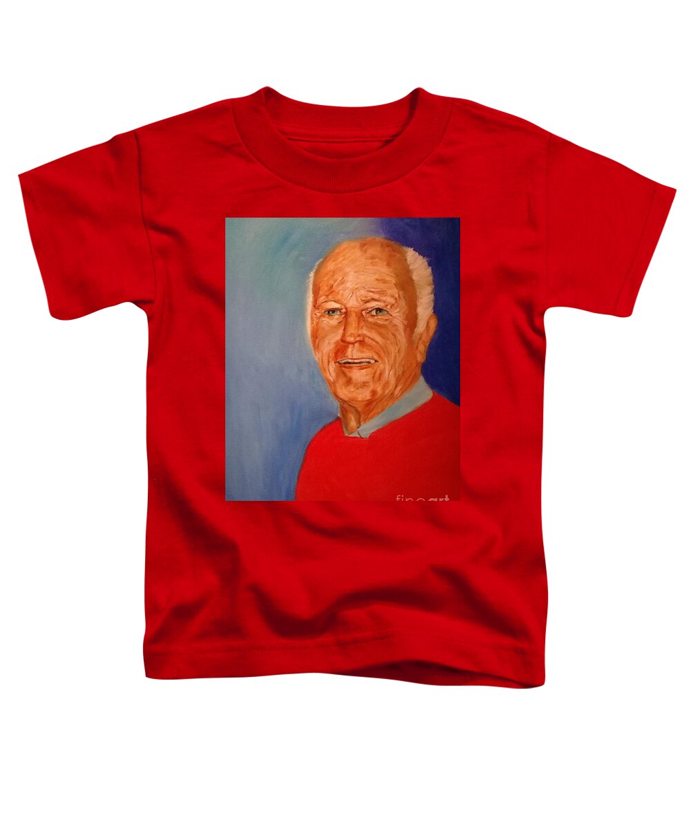 The Reminder - My Companion - A Gentleman In His Best Years - Portrait Toddler T-Shirt featuring the painting The Reminder by Dagmar Helbig