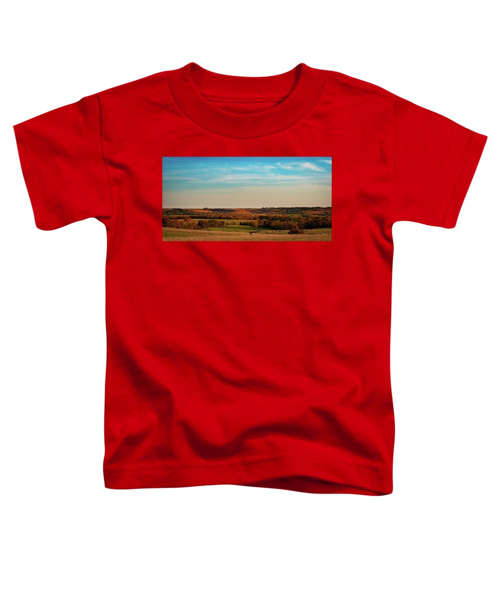 Clinton Lake Toddler T-Shirt featuring the photograph The Wakarusa River Valley by Jeff Phillippi