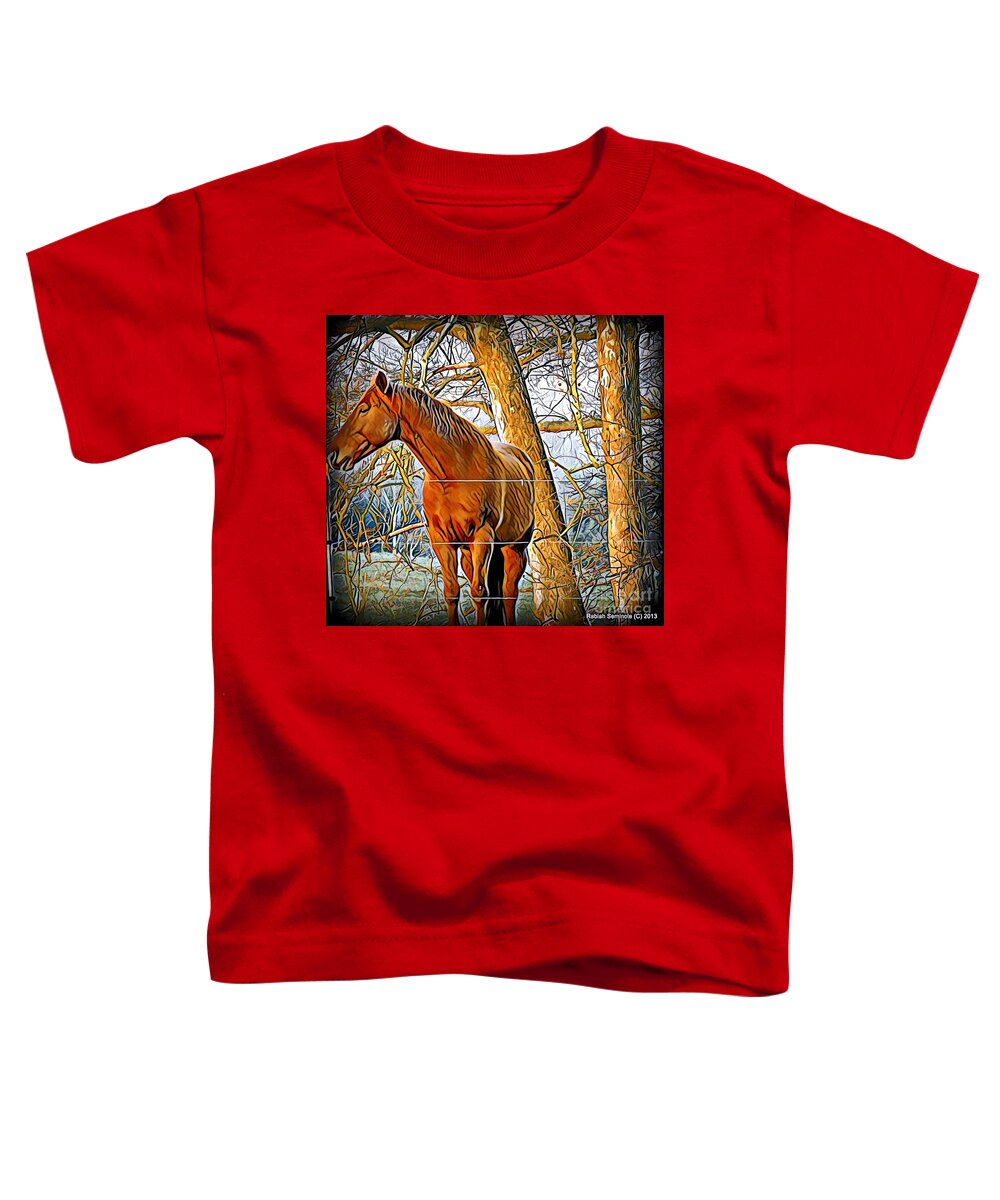 Horse Toddler T-Shirt featuring the photograph Beautiful Dreamer #1 by Rabiah Seminole