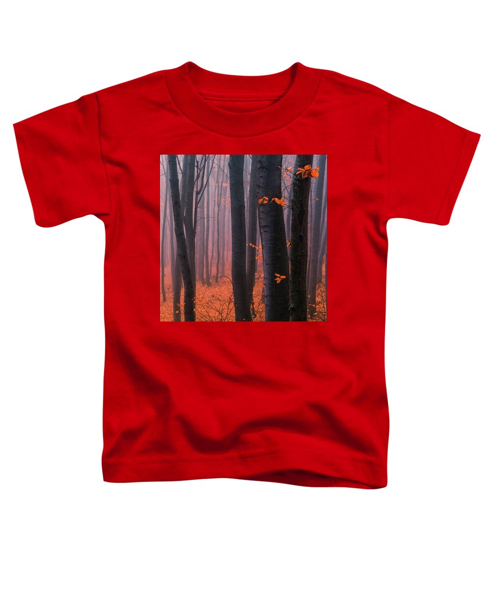 Mountain Toddler T-Shirt featuring the photograph Orange Wood by Evgeni Dinev