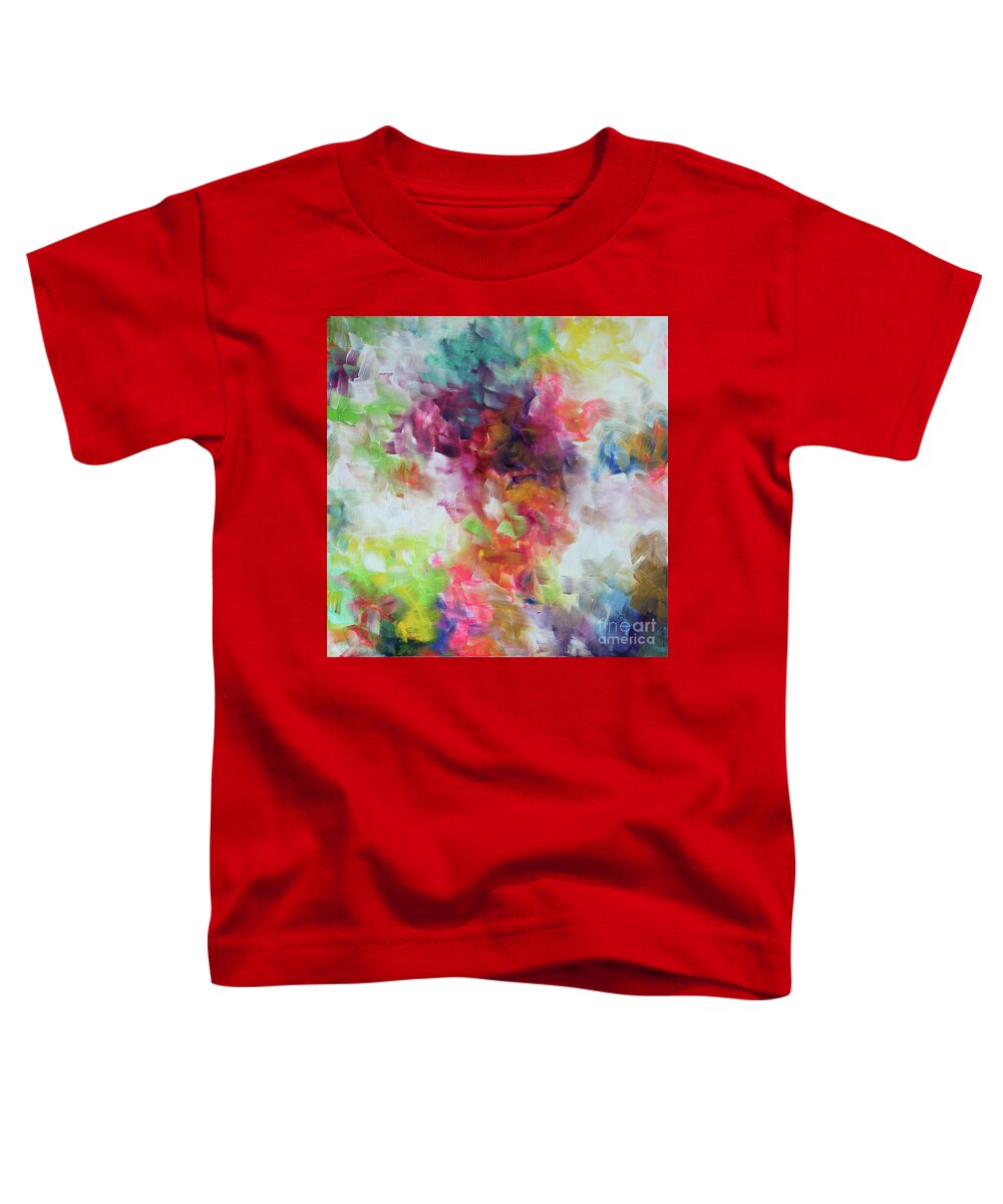Abstract Toddler T-Shirt featuring the painting Original Abstract Contemporary Painting Unique Art Puzzles Megan Duncanson #2 by Megan Aroon