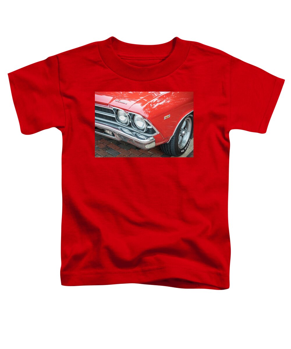 1969 Red Chevrolet El Camino Ss 396 Toddler T-Shirt featuring the photograph 1969 Red Chevrolet El Camino SS 396 X150 by Rich Franco