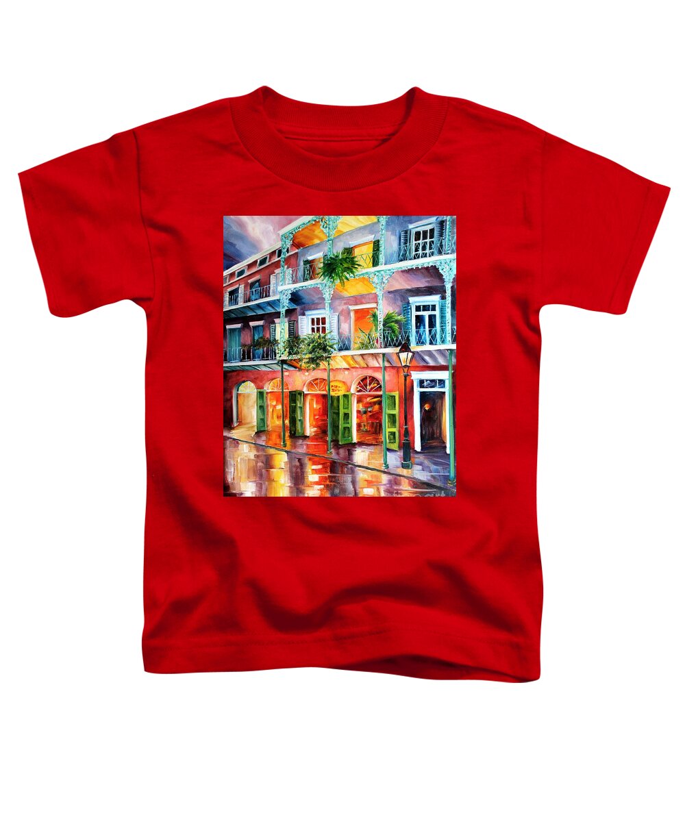 New Orleans Toddler T-Shirt featuring the painting Royal Street Reflections #2 by Diane Millsap