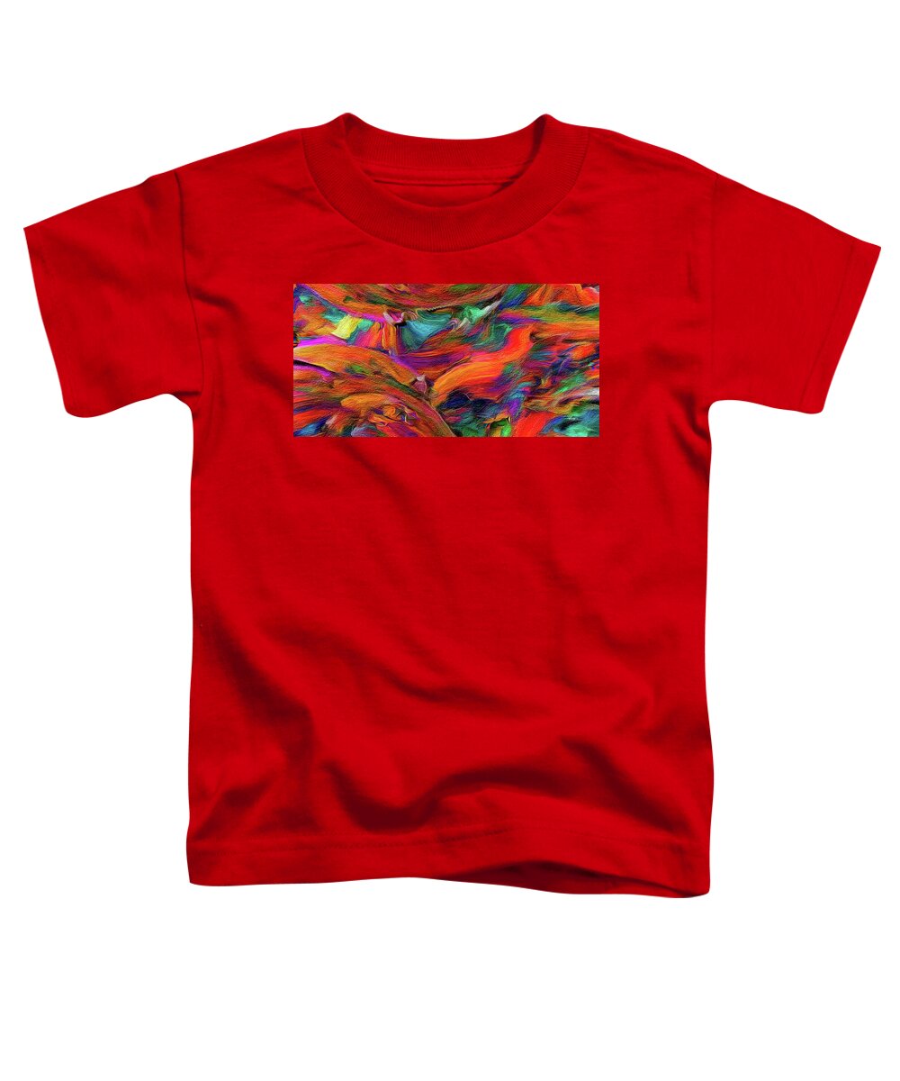 Abstract Toddler T-Shirt featuring the digital art Abstract Painting - Chaos by Russ Harris