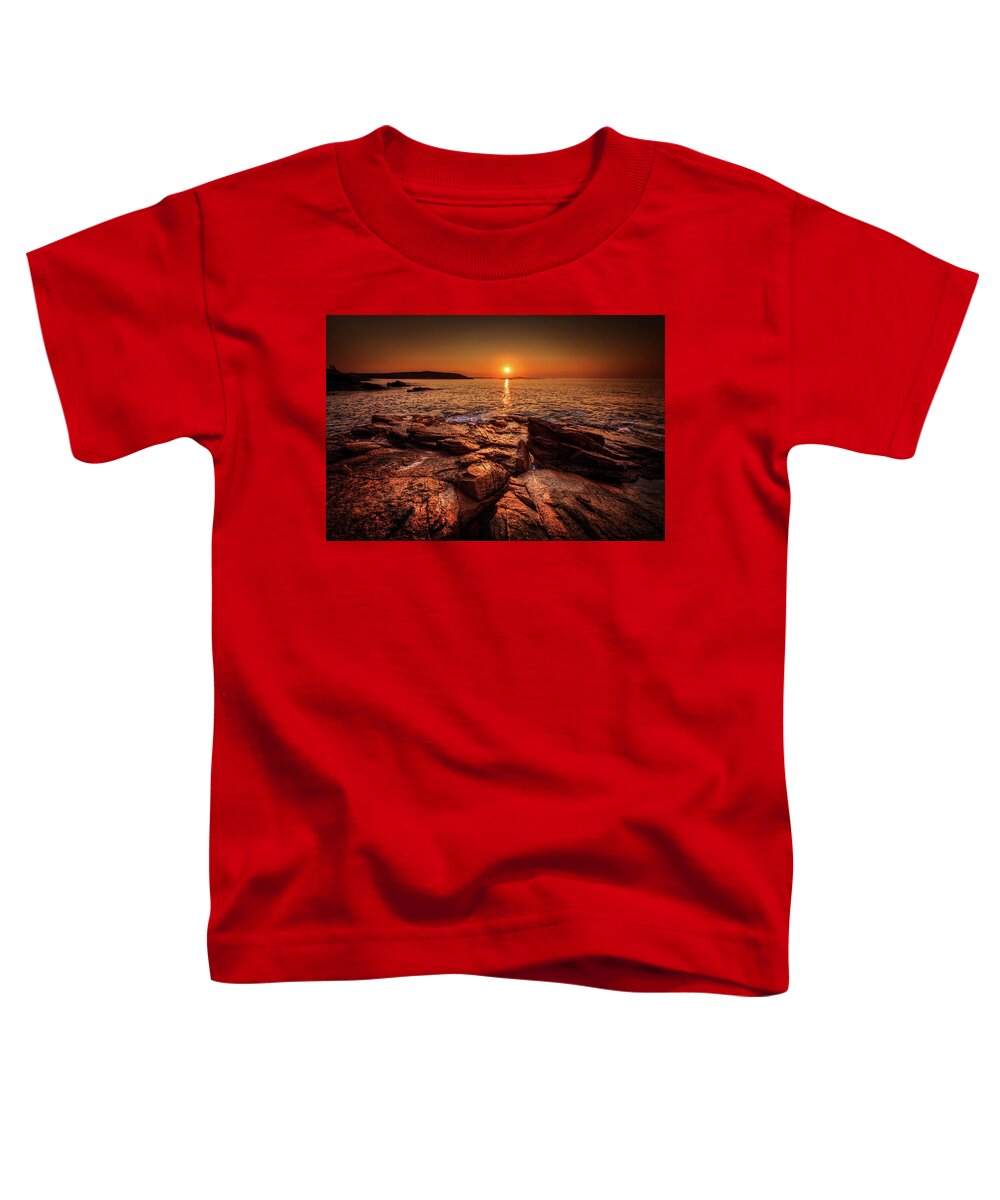 Acadia National Park Toddler T-Shirt featuring the photograph Acadia Sunrise a6082 by Greg Hartford