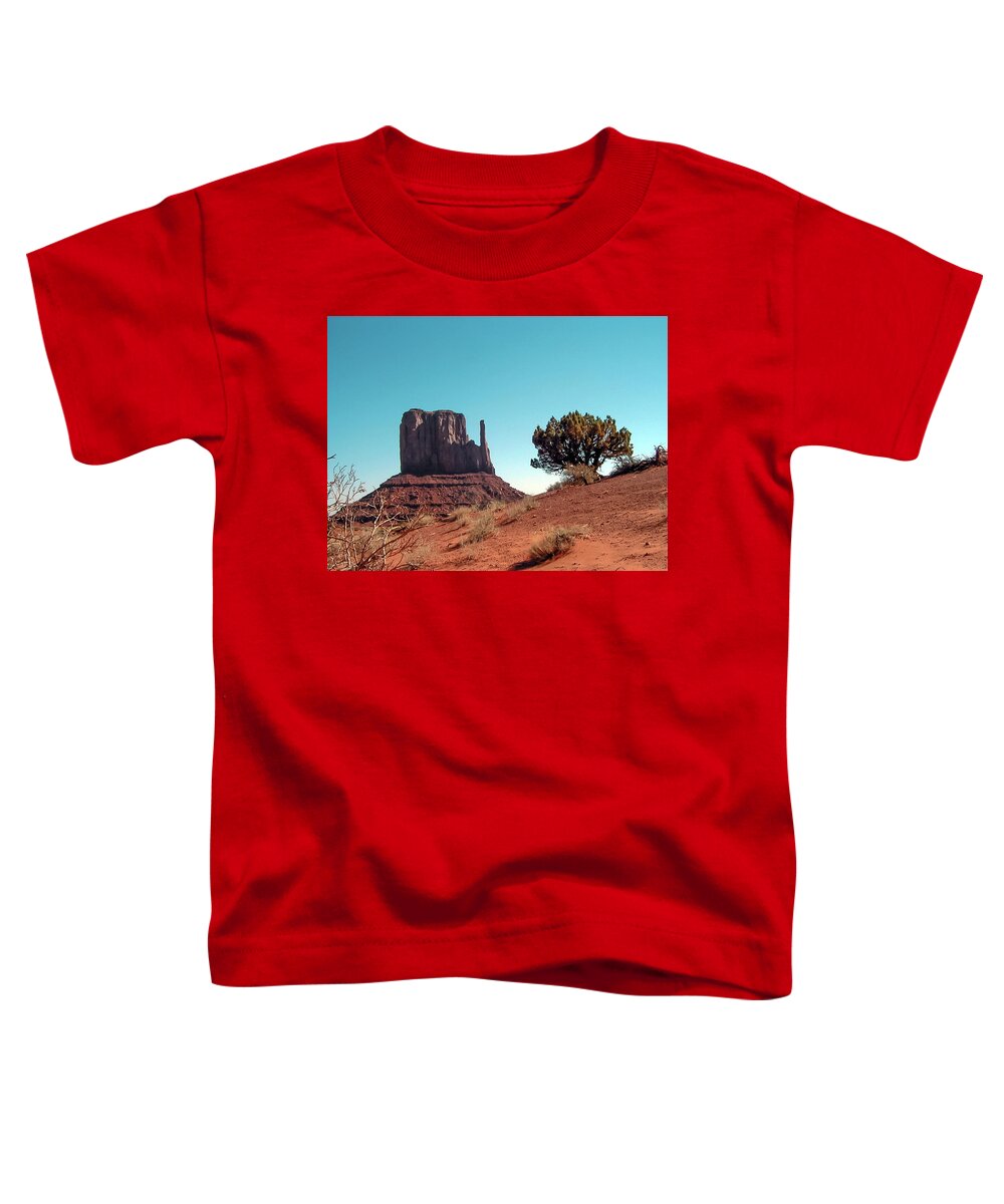 Monument Toddler T-Shirt featuring the photograph American Southwest. by Louis Dallara