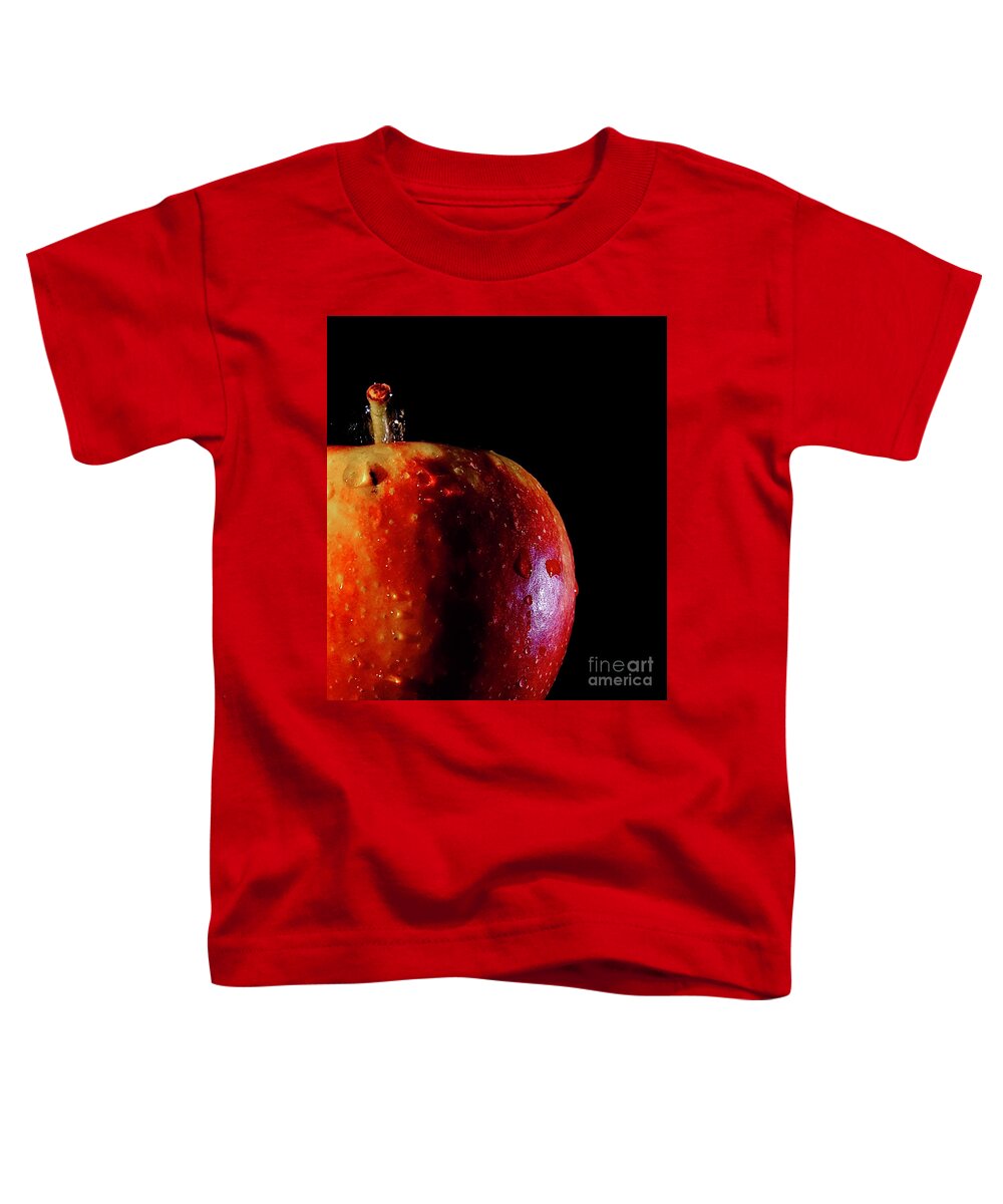 Apple Toddler T-Shirt featuring the photograph Apple and Drops by Elisabeth Derichs