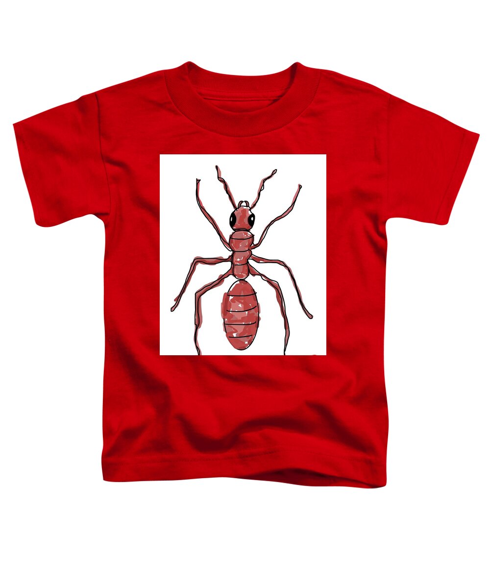  Toddler T-Shirt featuring the painting Army Ant by Oriel Ceballos