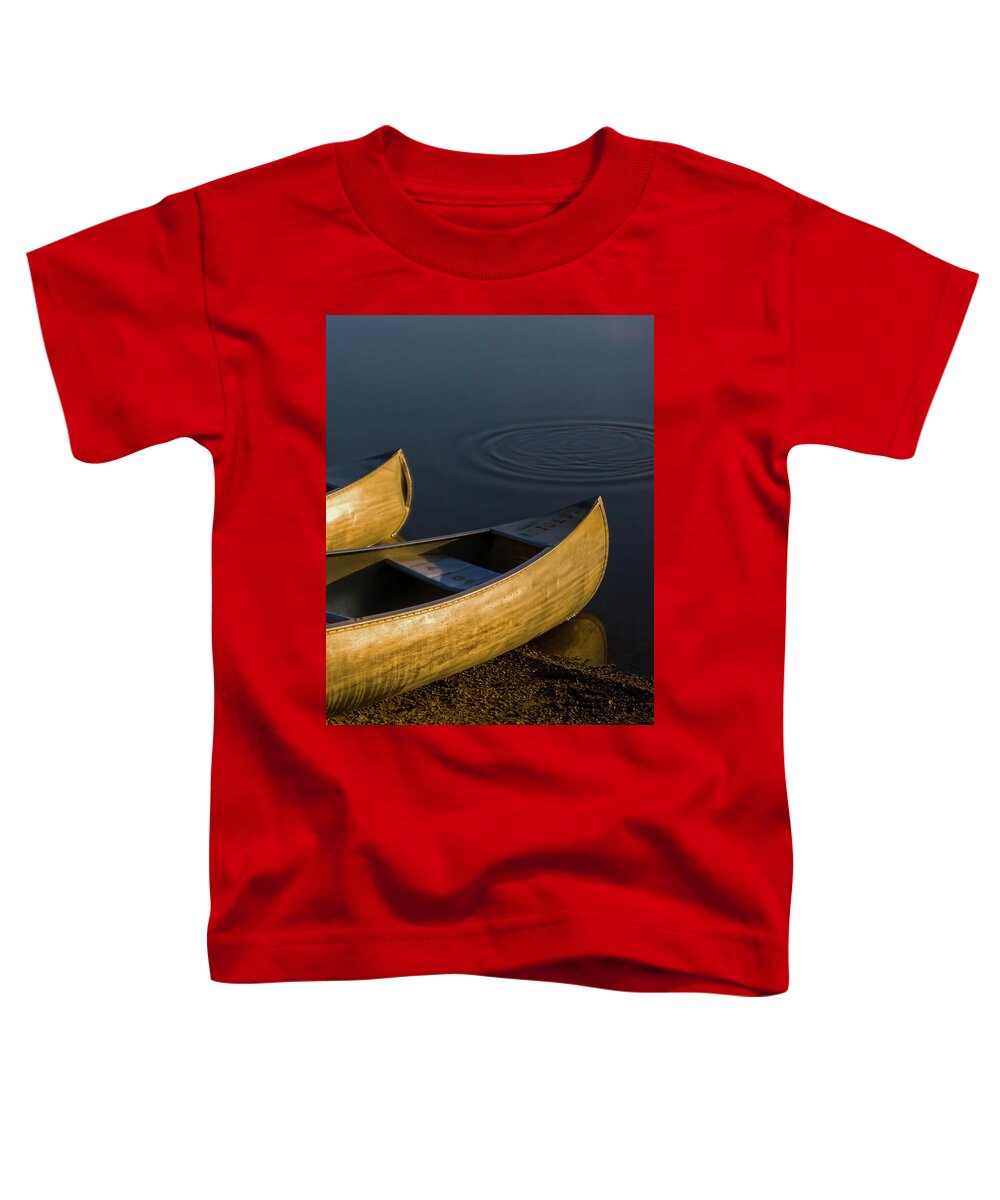 Canoe Toddler T-Shirt featuring the photograph At Sunrise by Dale Kincaid