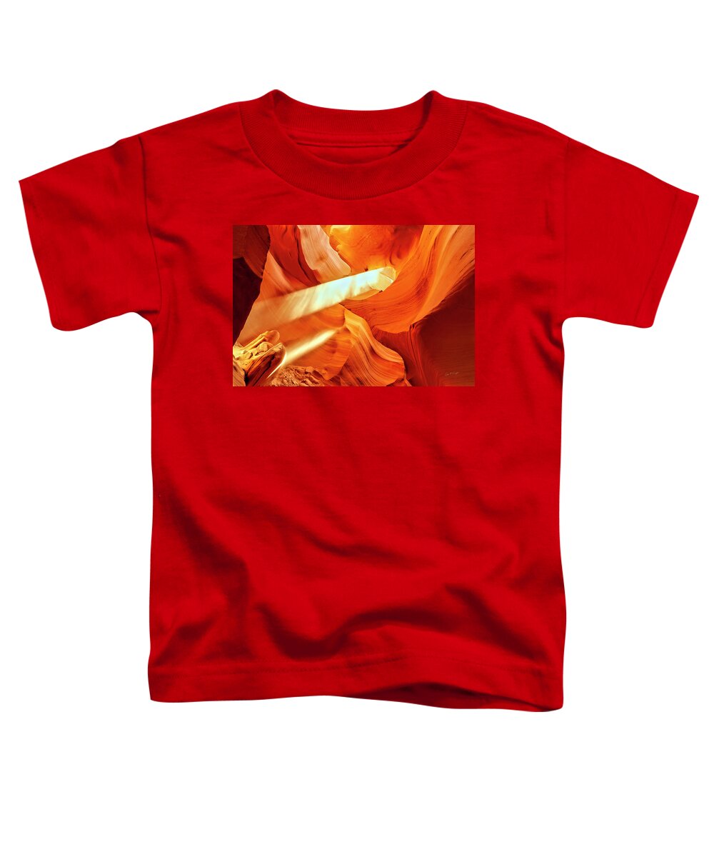 Antelope Canyon Toddler T-Shirt featuring the photograph Beams by Dan McGeorge