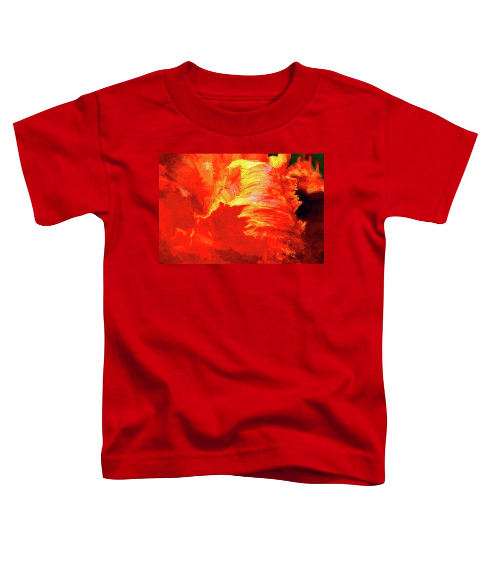 D1-f-0899-d Toddler T-Shirt featuring the photograph Blazing Tulip by Paul W Faust - Impressions of Light