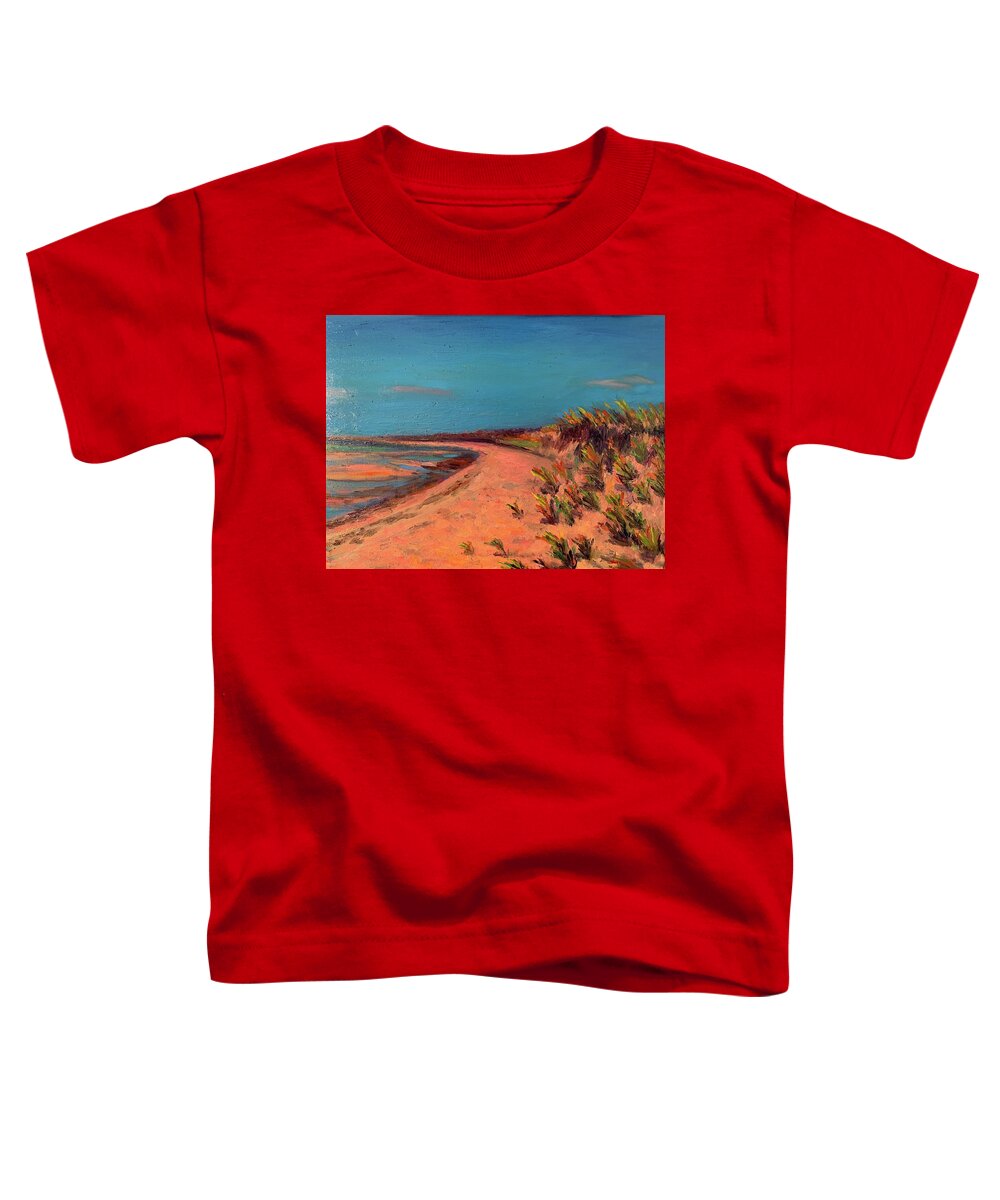 Brewster Cape Cod Beach Bay Dune Toddler T-Shirt featuring the painting Brewster, Ma by Beth Riso