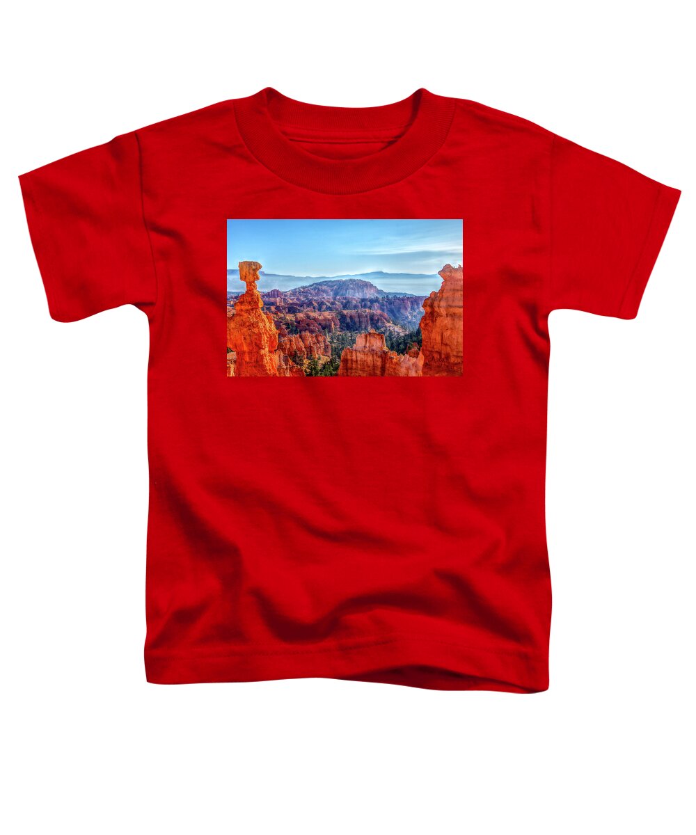 No People Toddler T-Shirt featuring the photograph Bryce Canyon HDR Thors Hammer by Nathan Wasylewski
