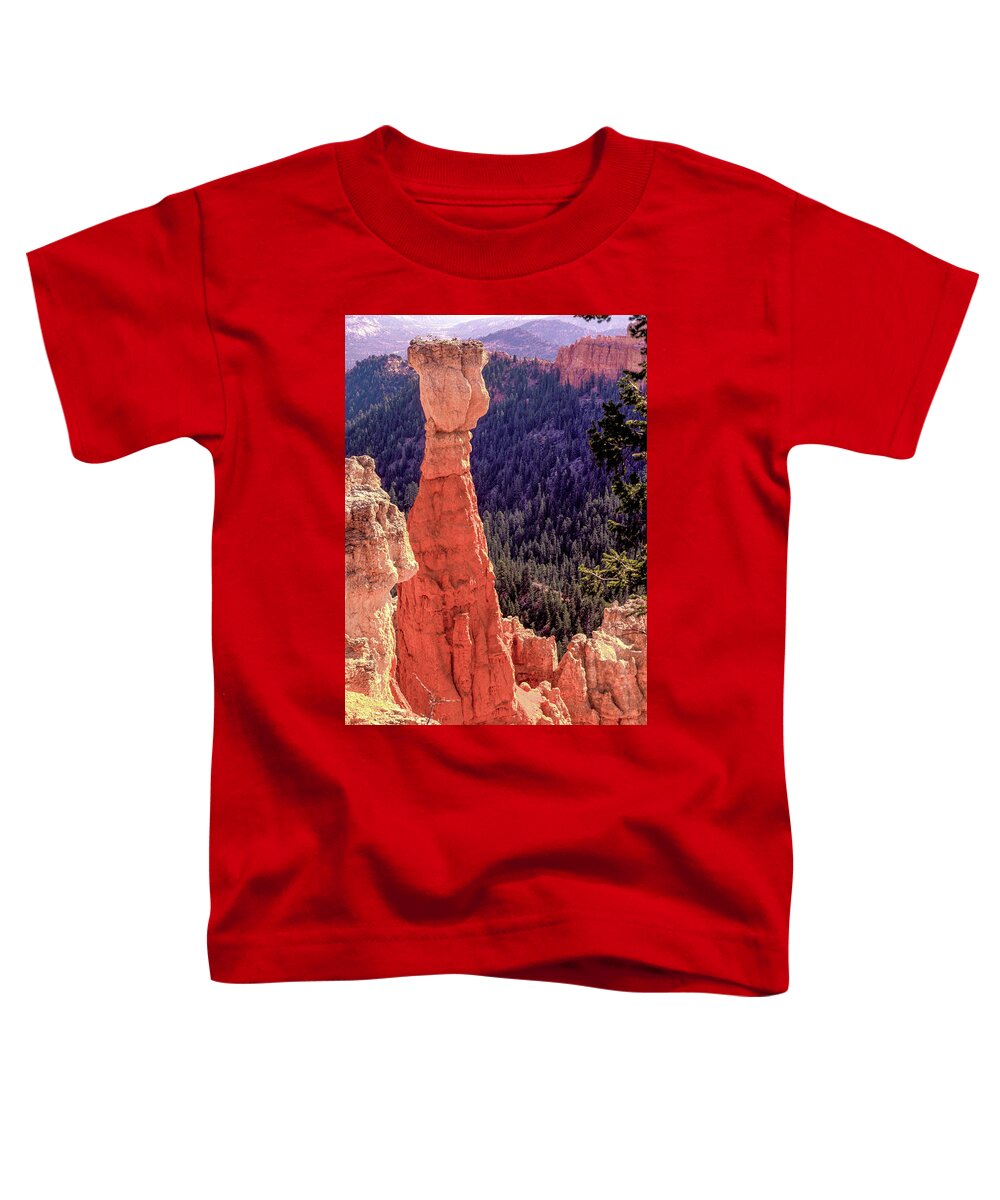 Usa Toddler T-Shirt featuring the photograph Bryce Canyon Rock Tower by Randy Bradley