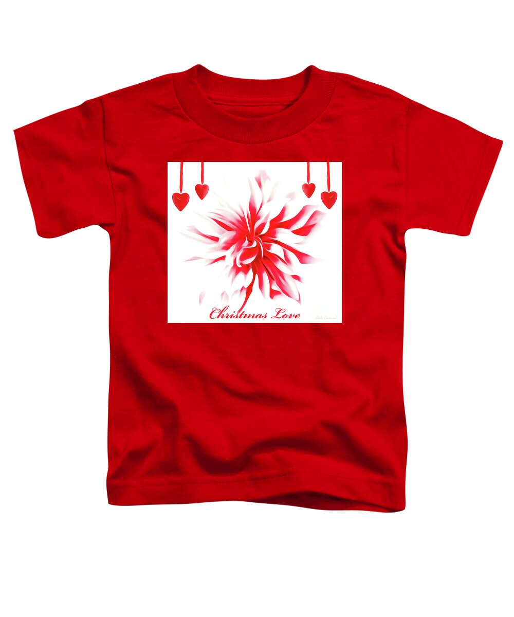 Abstract Toddler T-Shirt featuring the digital art Christmas Love by Eddie Eastwood