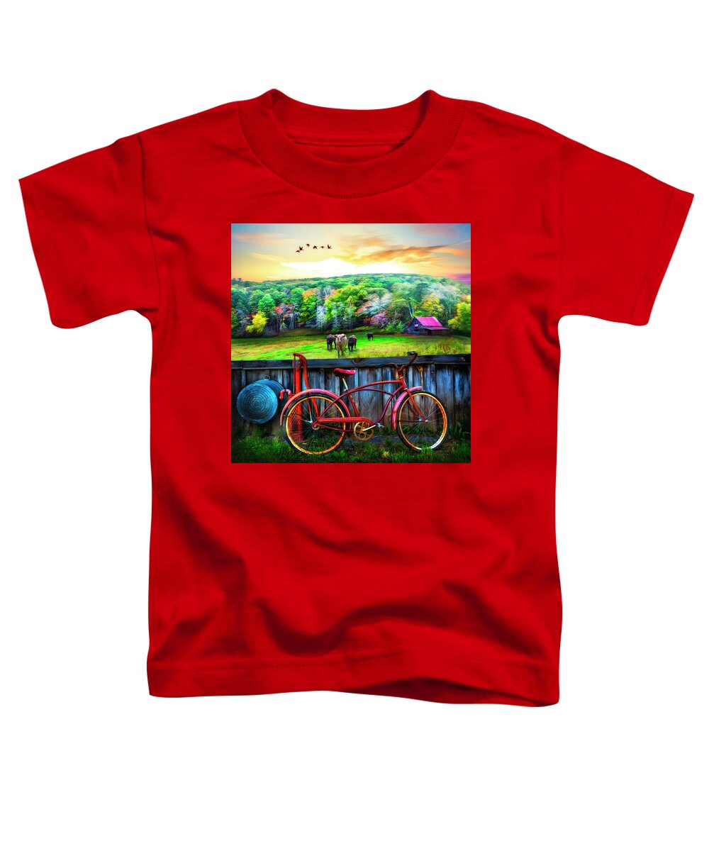 Barns Toddler T-Shirt featuring the photograph Country Rust Painting by Debra and Dave Vanderlaan