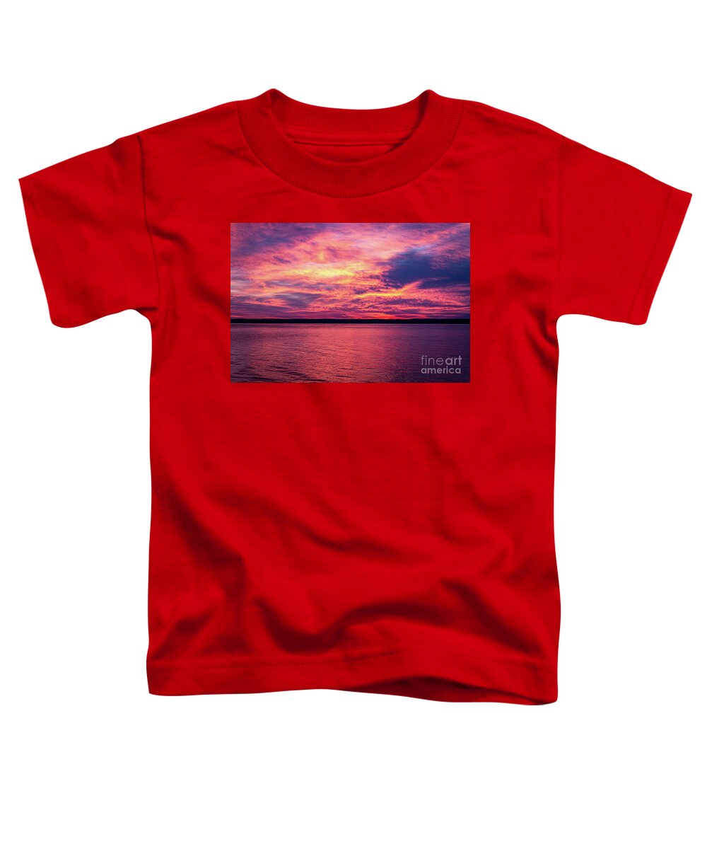 Dawn Toddler T-Shirt featuring the photograph Dawn in the Finger Lakes by William Norton