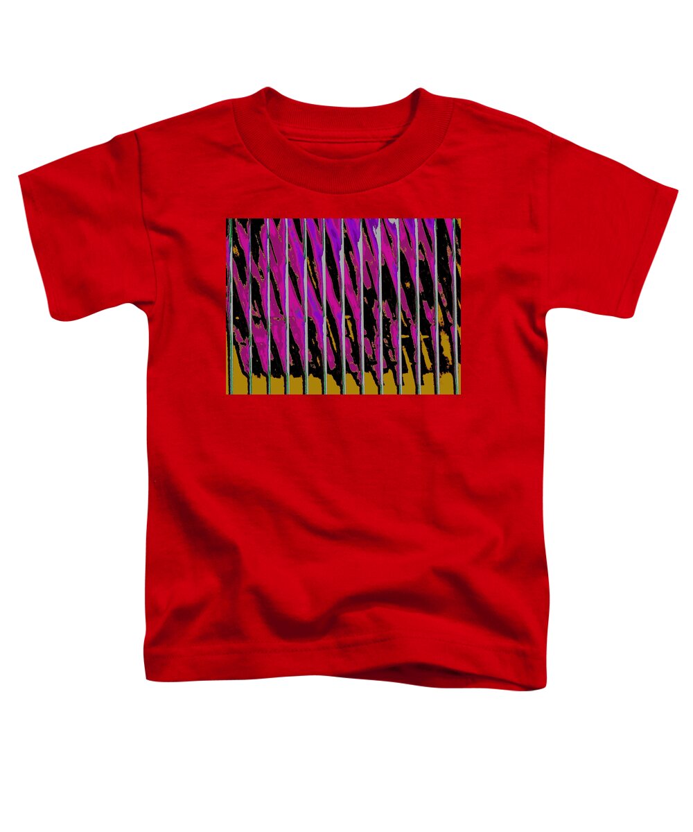 Abstract Toddler T-Shirt featuring the digital art Dual Curtain by T Oliver