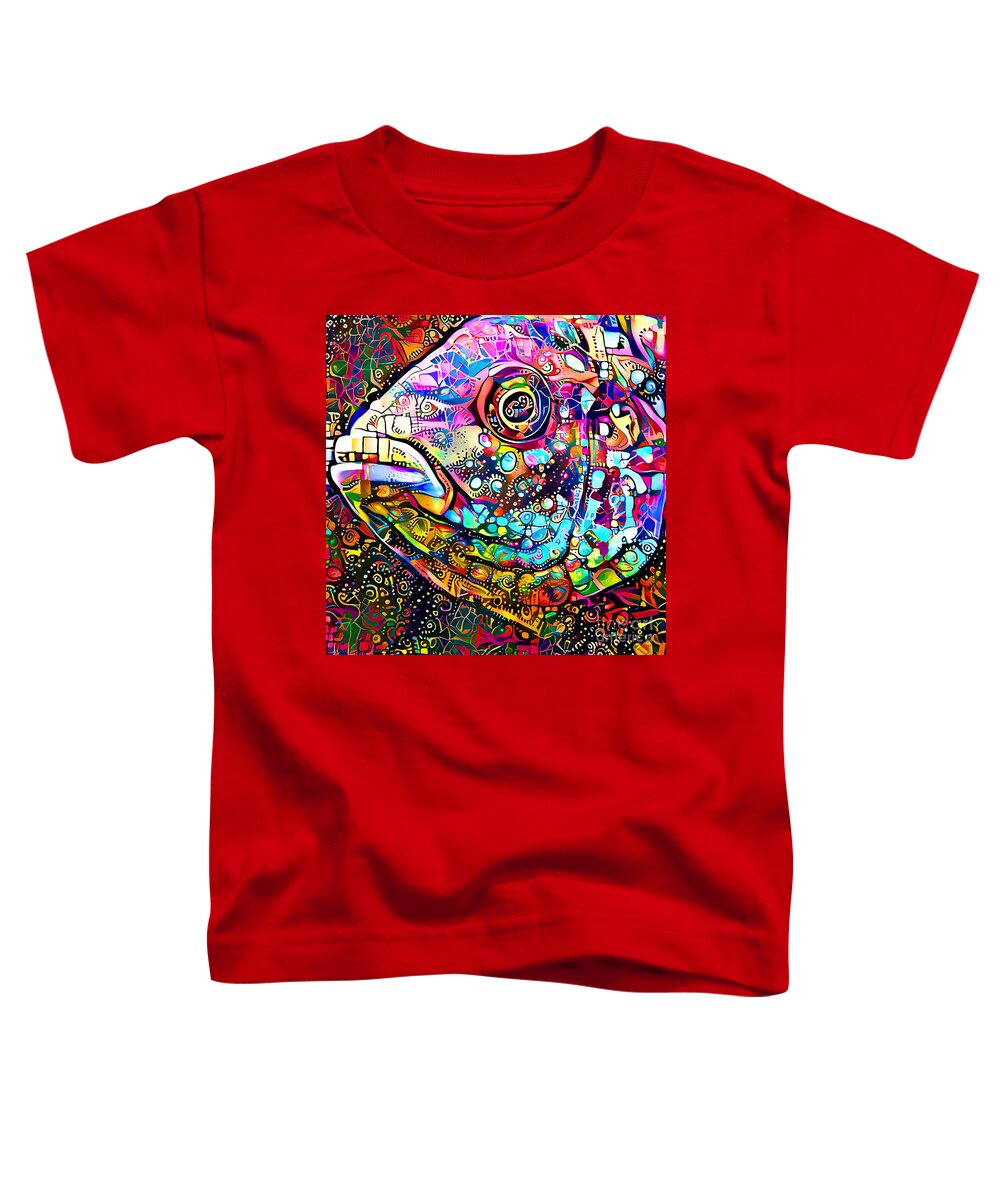 Wingsdomain Toddler T-Shirt featuring the photograph Exotic Tropical Fish in Whimsical Modern Art 20211216 square by Wingsdomain Art and Photography