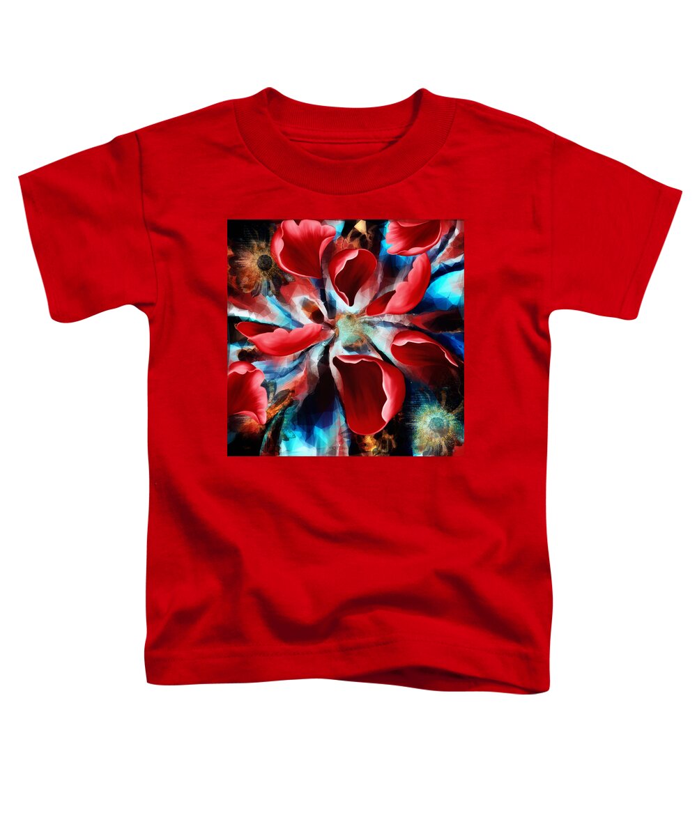 Abstract Art Toddler T-Shirt featuring the mixed media Falling In Love by Canessa Thomas