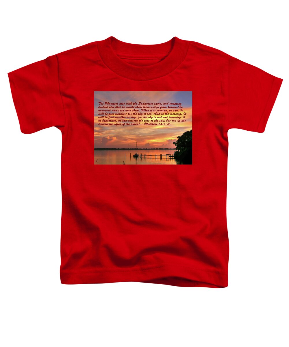 Sailors Toddler T-Shirt featuring the photograph For The Sky Is Red by Robert Harris