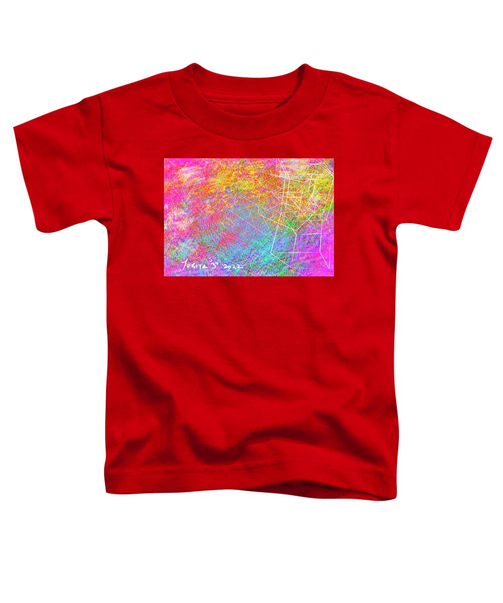 Abstract Toddler T-Shirt featuring the digital art Geometric Pink by Greg Liotta