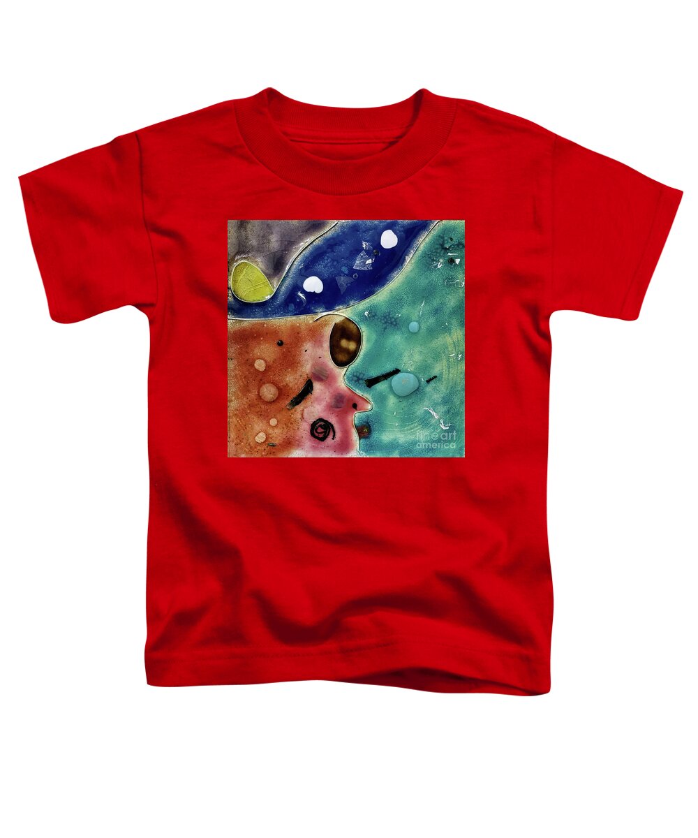 Abstract Toddler T-Shirt featuring the glass art Her Cosmic Dream by Bentley Davis