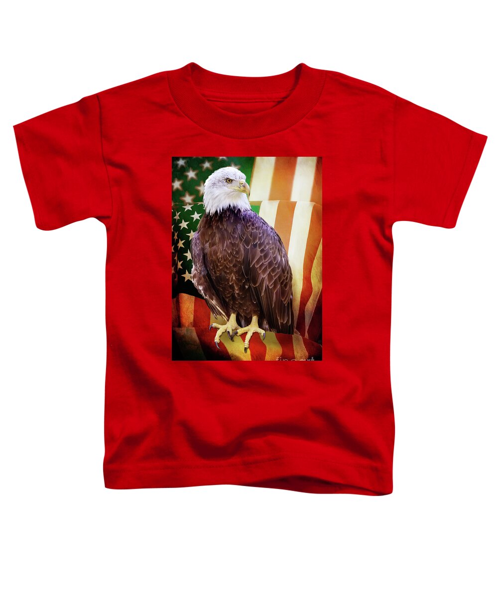 American Flag Toddler T-Shirt featuring the photograph I Dare You by Ed Taylor