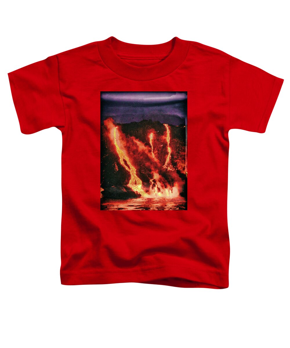 Hawaii Toddler T-Shirt featuring the photograph Lava 1 by Lawrence Knutsson