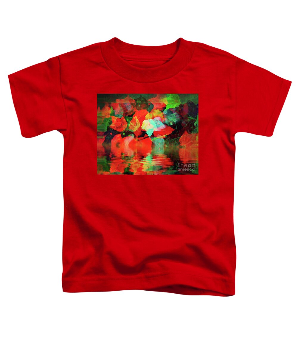 Fall Toddler T-Shirt featuring the painting Leaf Glow a by Jeanette French