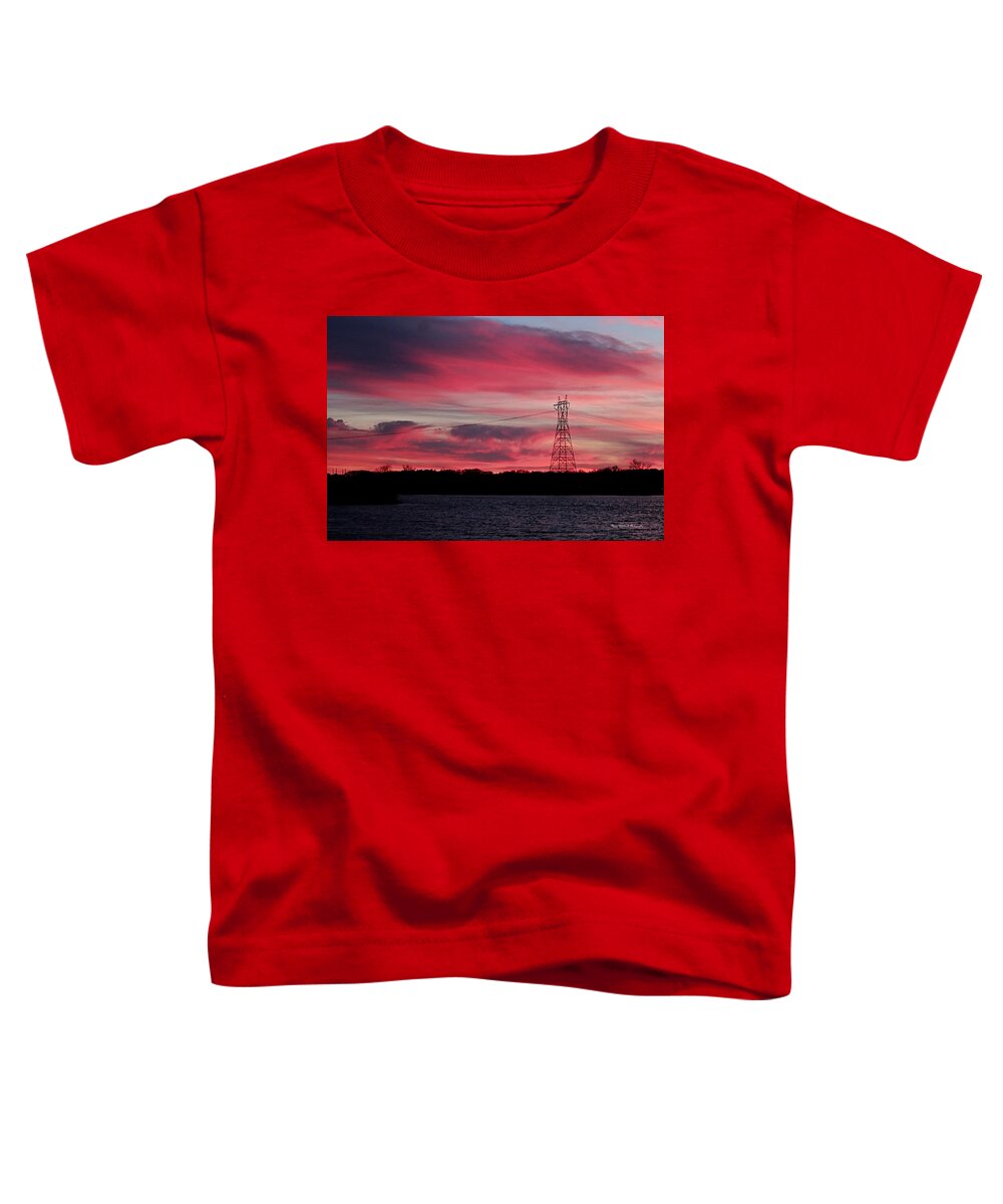 Landscape Toddler T-Shirt featuring the photograph Man and Nature by Mary Walchuck