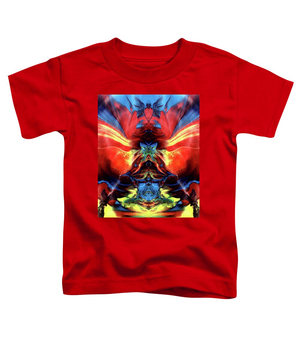 Abstract Toddler T-Shirt featuring the painting Mega Meditation Man by Stephenie Zagorski