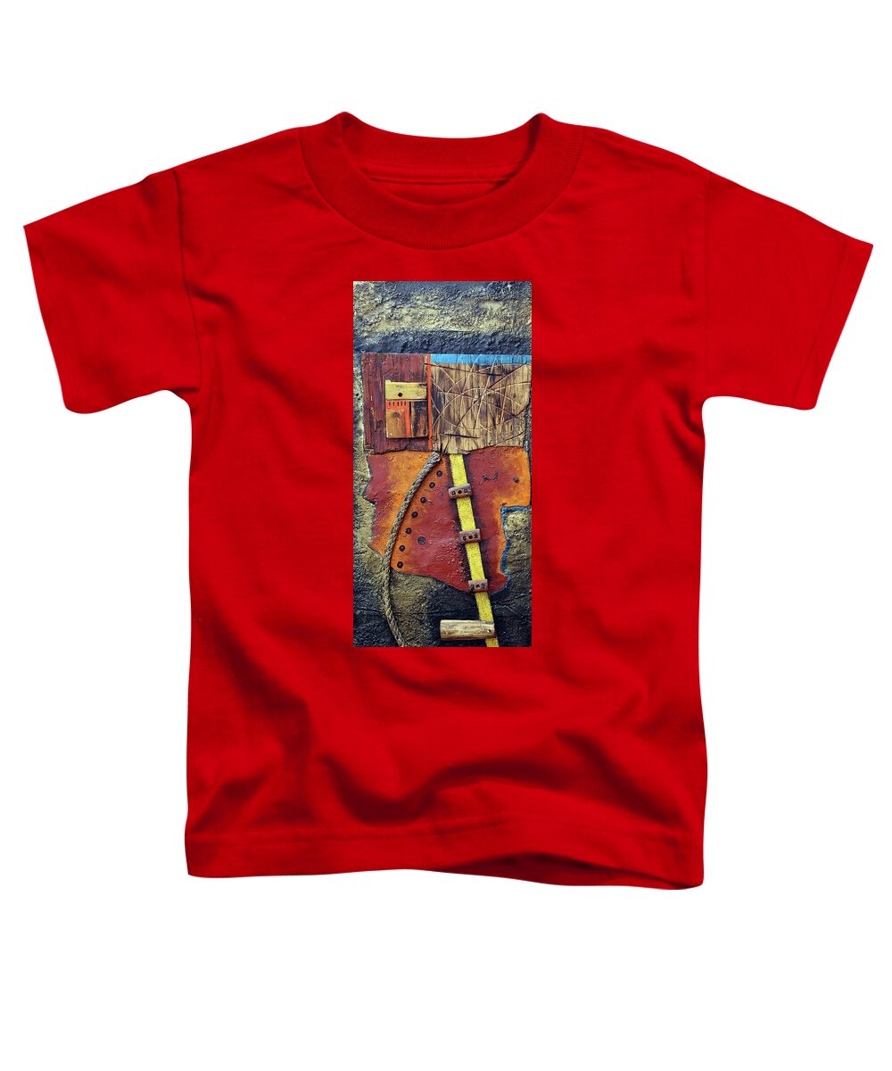 African Art Toddler T-Shirt featuring the painting Mission Control by Michael Nene
