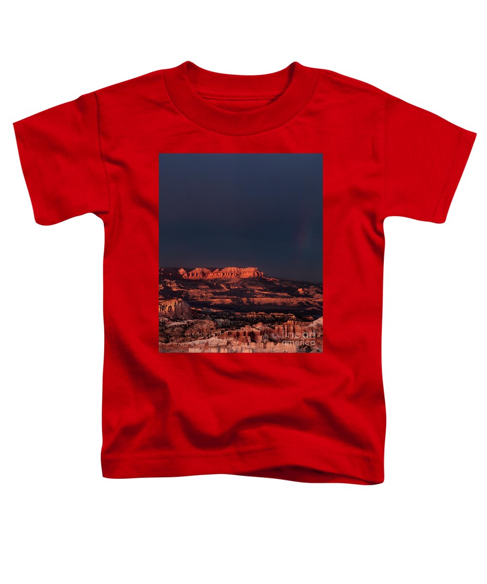 Dave Welling Toddler T-Shirt featuring the photograph Monsoon Storm Bryce Canyon National Park by Dave Welling