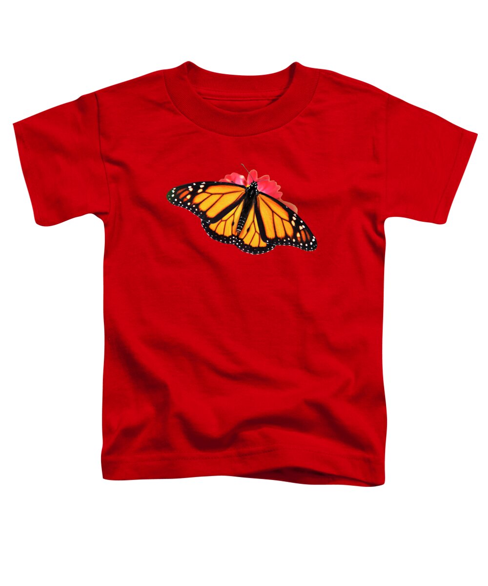 Monarch Butterfly Toddler T-Shirt featuring the photograph Orange Drift Monarch Butterfly by Christina Rollo