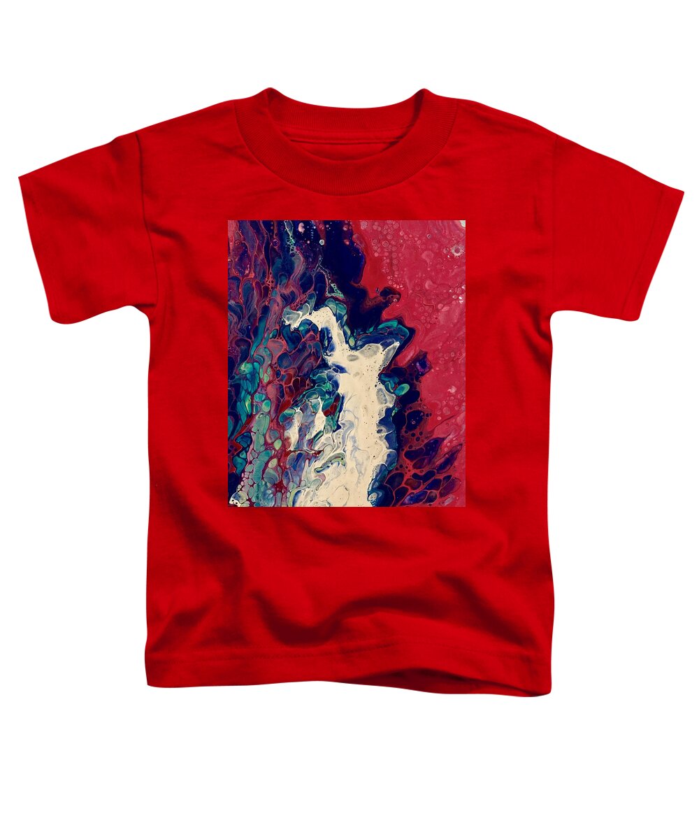 Acrylic Pour Toddler T-Shirt featuring the painting Pentecost by Danielle Rosaria