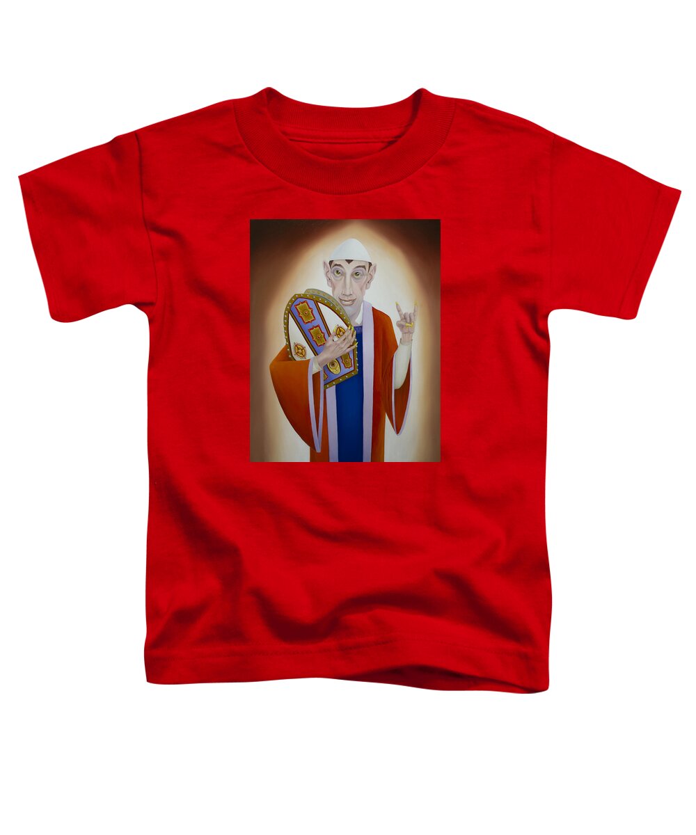 Pope Toddler T-Shirt featuring the painting Pope Apepio by Hone Williams