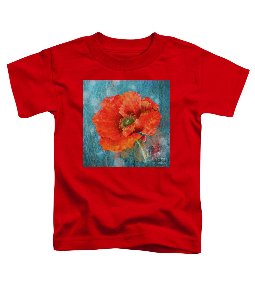 Poppy Toddler T-Shirt featuring the painting Poppy by Horst Rosenberger