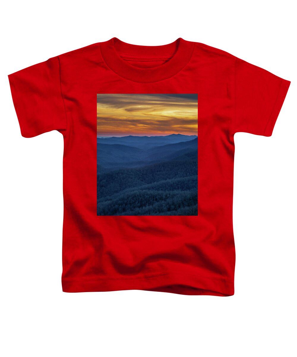 Blue Ridge Parkway Toddler T-Shirt featuring the photograph Pounding Mill Overlook Blue Ridge Parkway by Donnie Whitaker