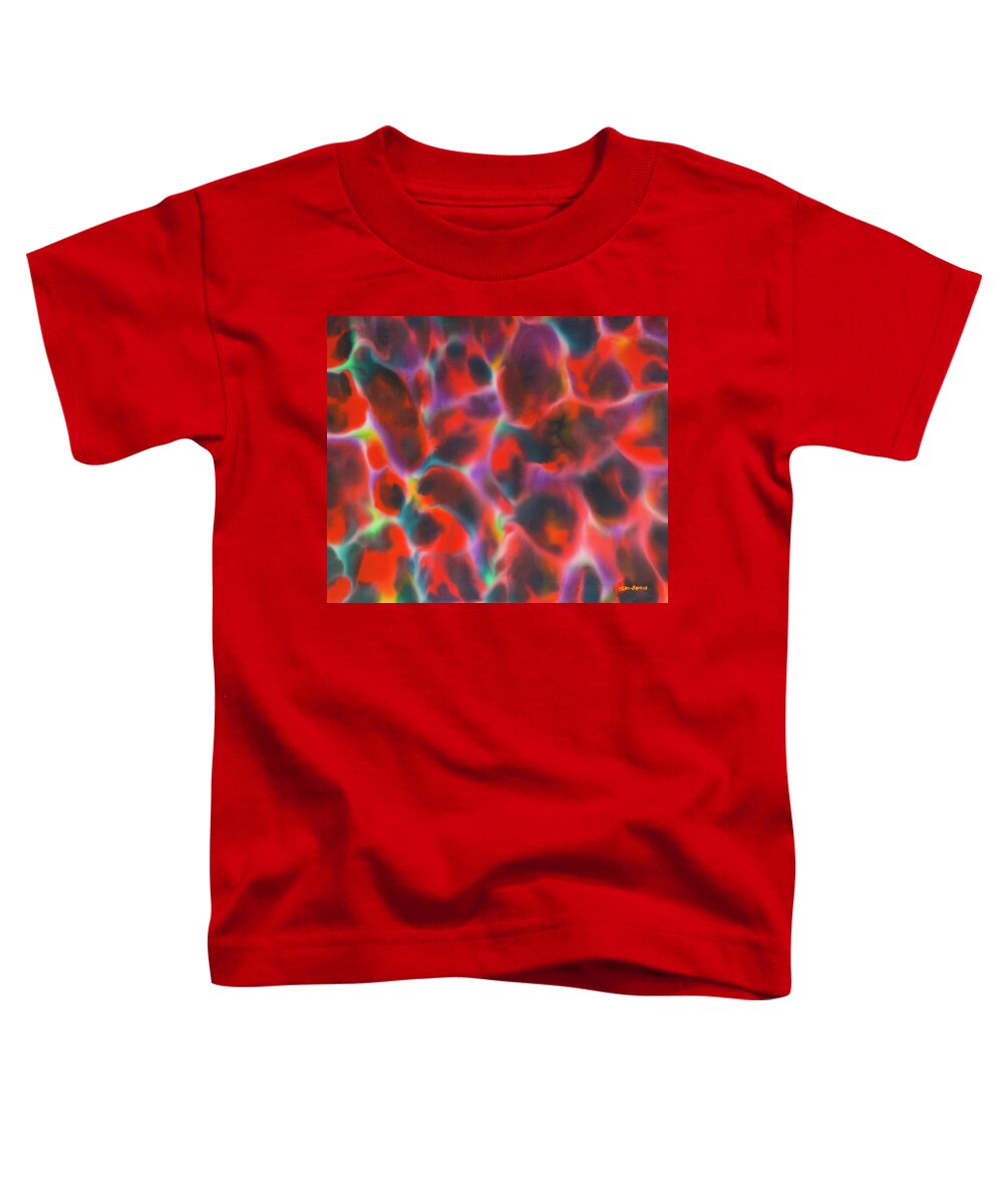 Opal Toddler T-Shirt featuring the painting Red Opal by Daniel Jean-Baptiste