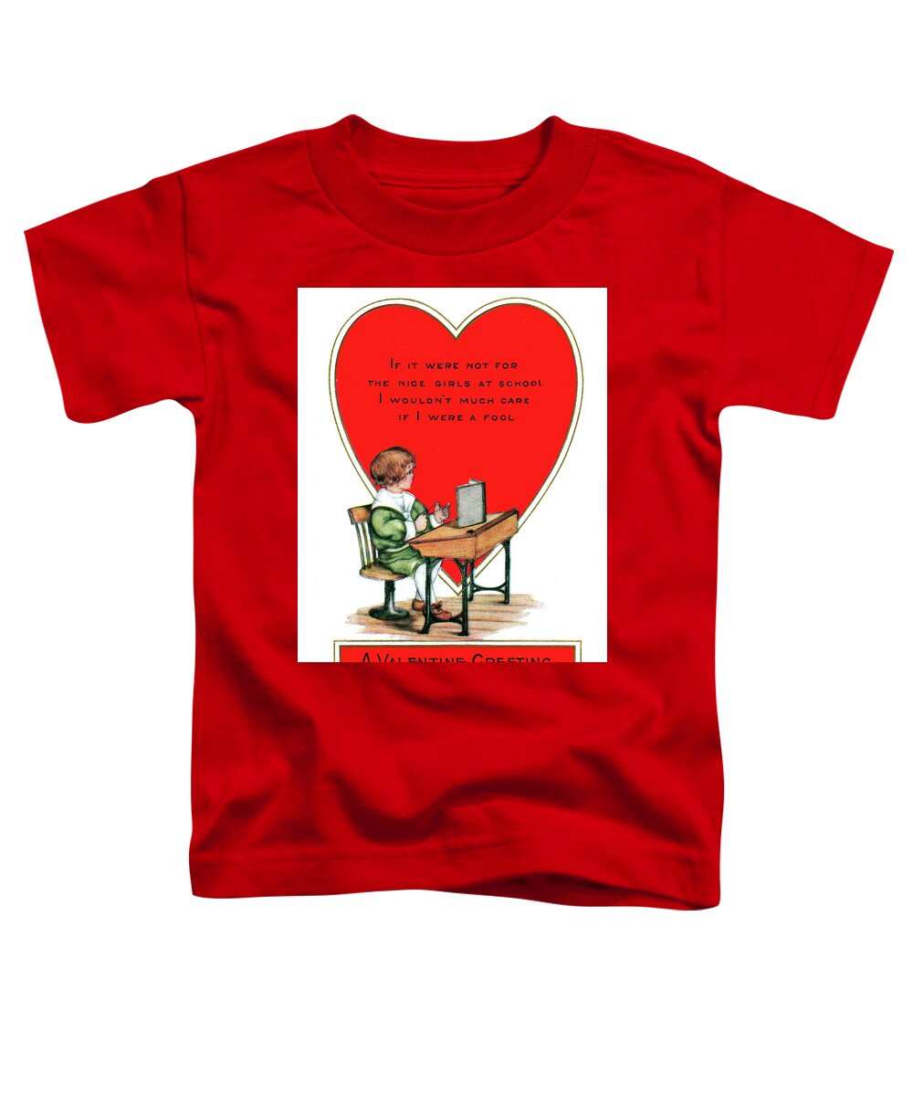School Toddler T-Shirt featuring the digital art School Love by Long Shot