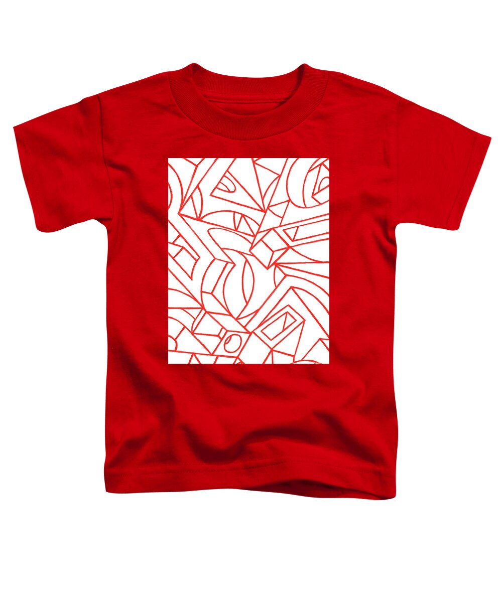 Red Toddler T-Shirt featuring the digital art Sentences by Wade Hampton