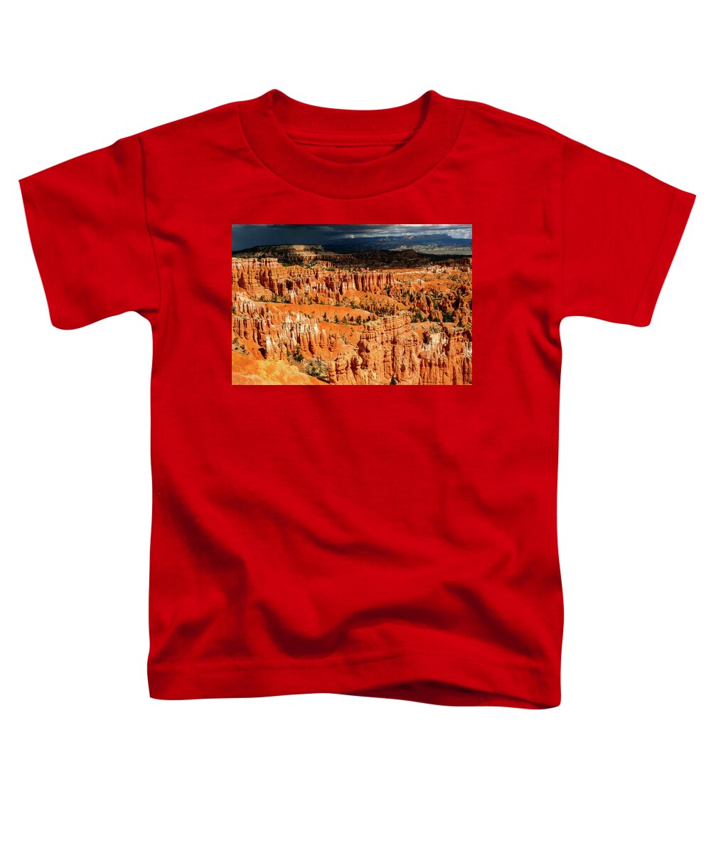 Bryce Toddler T-Shirt featuring the photograph Distant Thunder - Bryce Canyon National Park. Utah by Earth And Spirit
