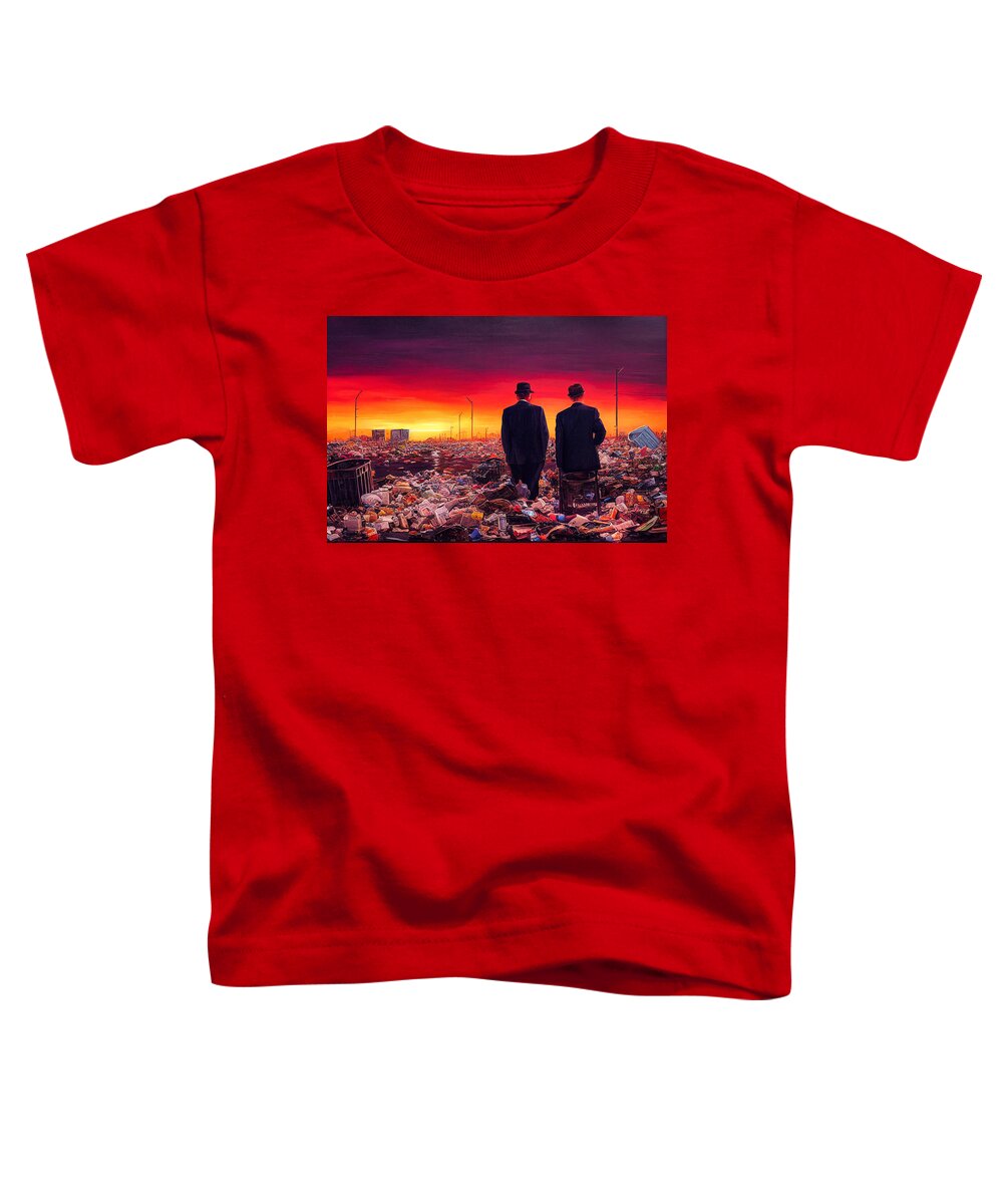 Figurative Toddler T-Shirt featuring the digital art Sunset In Garbage Land 73 by Craig Boehman