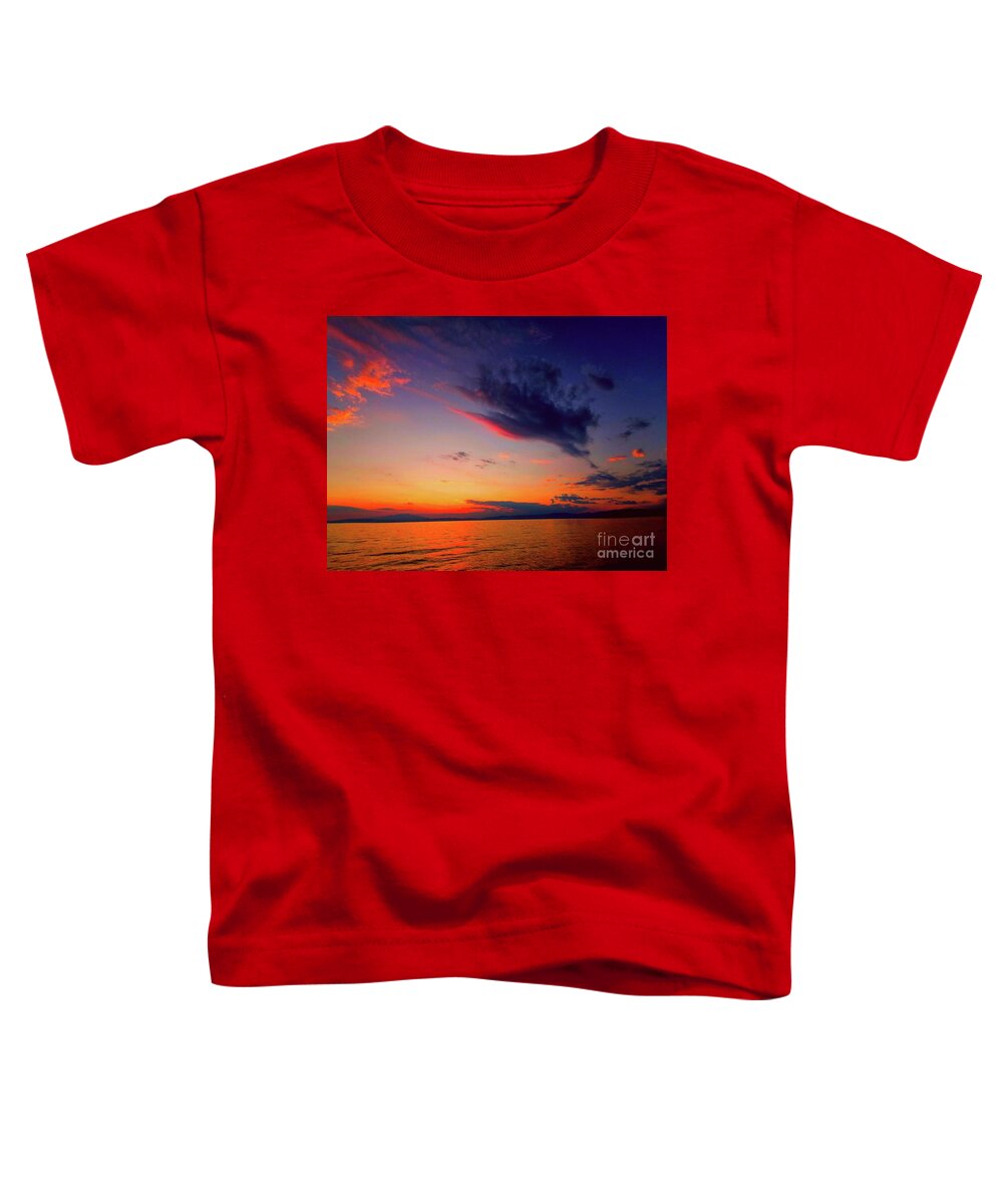  Toddler T-Shirt featuring the photograph Sunset Love ly Clouds by Leonida Arte
