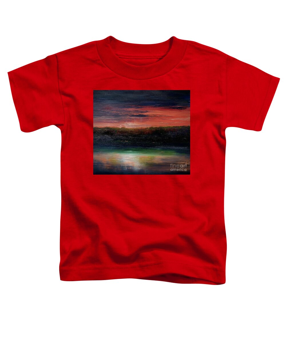 River Toddler T-Shirt featuring the painting Sunset on Tansi by Joe Bracco