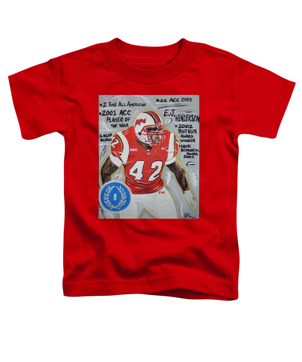 Terps Toddler T-Shirt featuring the painting Terp Legend by Antonio Moore