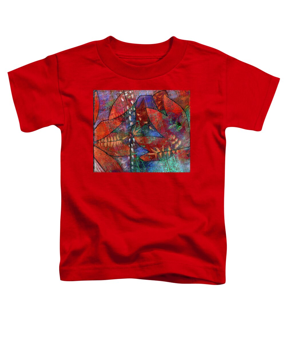 Abstract Expressionism Toddler T-Shirt featuring the digital art The Laugh by Suki Michelle